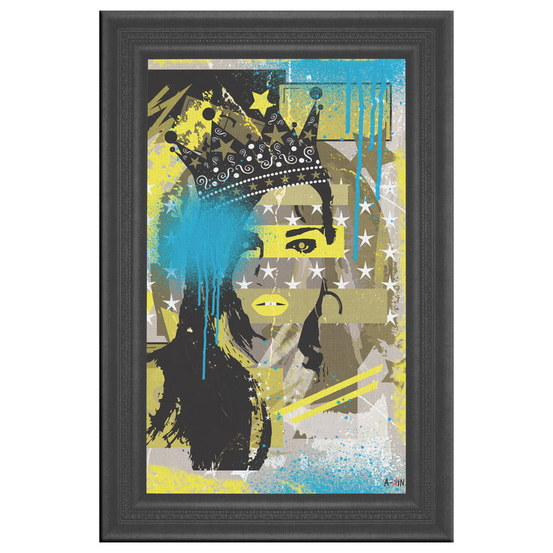 Woman In Love Queen Printed Illusion Frame Black