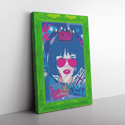 Woman In Love Royal Printed Illusion Frame Green