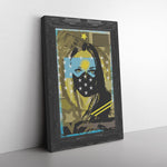 Woman In Love Stars Printed Illusion Frame Black