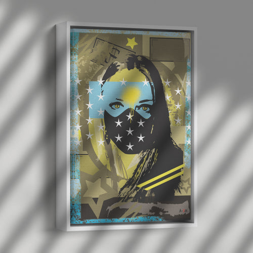Woman In Love Stars Wood Frame