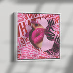 Words Kiss Wood Frame