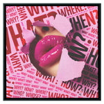 Words Kiss Wood Frame
