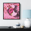 Words Kiss Wood Frame